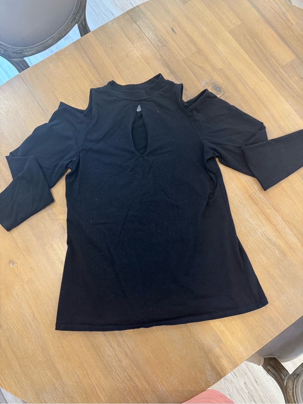 Torrid Black Cold-Shoulder Keyhole Top